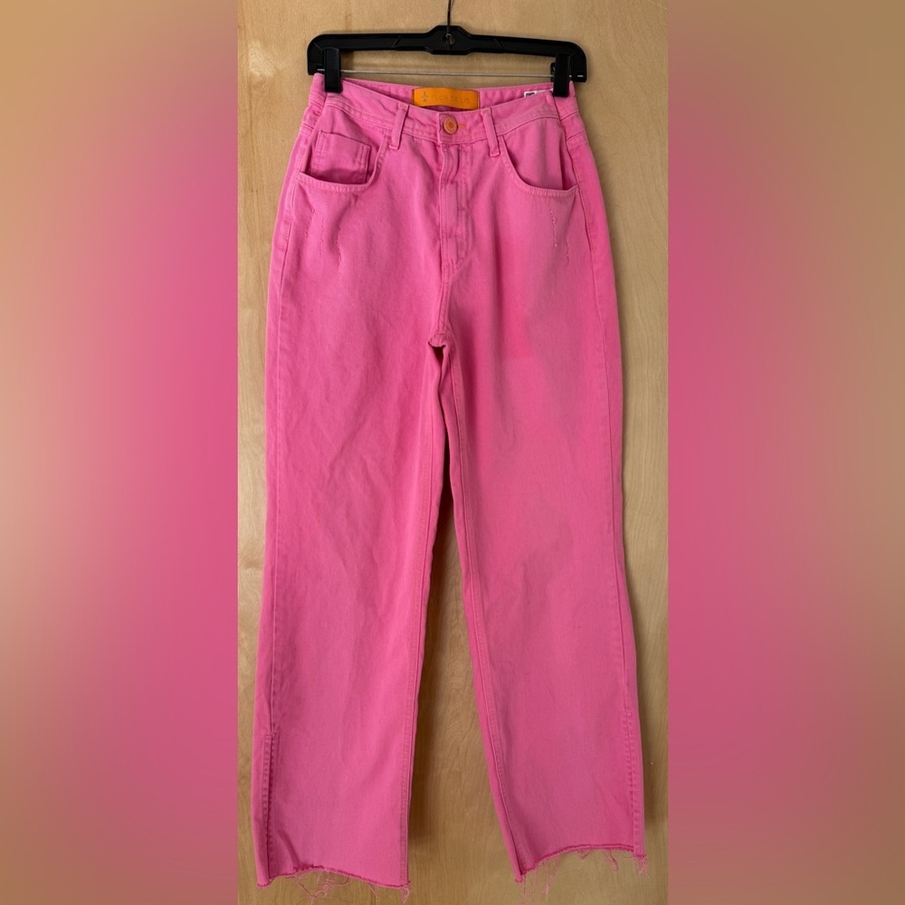 Flor De Lis Calça Jeans Wide Leg "Jade" In Rosa Wash - Picture 5 of 14